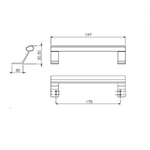 PUX 006 – Puxador alça em alumínio para porta de correr