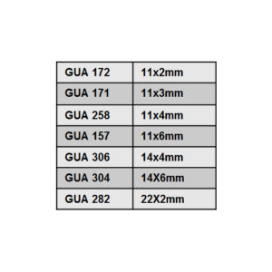 GUA 172 / GUA 171 / GUA 258 / GUA 157 / GUA 306 / GUA 304 / GUA 282 – Espuma adesiva em PVC
