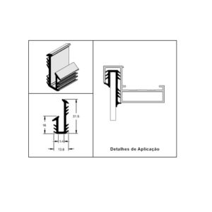 GUA 034 – Guarnição para vidro 4mm
